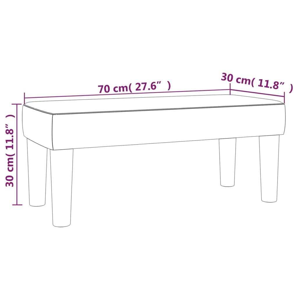 vidaXL voodiraam, pruun, 80x200 cm, kangas цена и информация | Kott-toolid, tumbad, järid | kaup24.ee