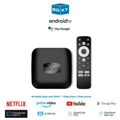 Boxy Android TV 11 Box Meediamängija, Netflix in 4K Dolby Vision & Atmos, Disney, IPTV, 2GB/16GB, WIFI, HDR+ hind ja info | Meediamängijad ja tarvikud | kaup24.ee