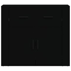 vidaXL puhvetkapp, must, 80 x 33 x 70 cm, tehispuit hind ja info | Elutoa väikesed kapid | kaup24.ee