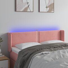Изголовье со светодиодом, 147x16x78/88 см, розовое цена и информация | Кровати | kaup24.ee