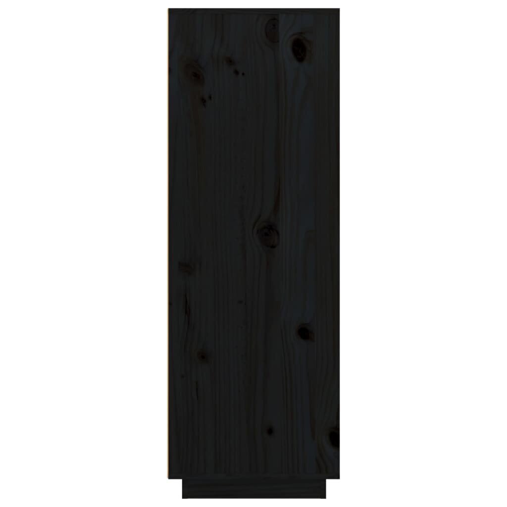 vidaXL kõrge kapp, must, 89x40x116,5 cm, männipuit цена и информация | Kummutid | kaup24.ee