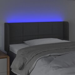 vidaXL LED-voodipeats, tumehall, 103x16x78/88 cm, kangas цена и информация | Кровати | kaup24.ee