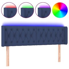 vidaXL LED-voodipeats, sinine, 163x16x78/88 cm, kangas hind ja info | Voodid | kaup24.ee