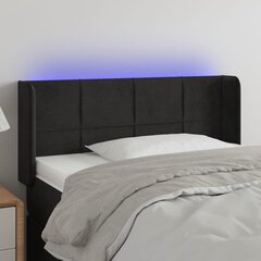 vidaXL LED-voodipeats, must, 83x16x78/88 cm, samet цена и информация | Кровати | kaup24.ee