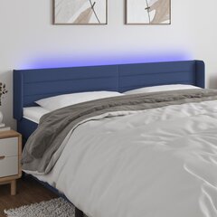 vidaXL LED-voodipeats, sinine, 203x16x78/88 cm, kangas hind ja info | Voodid | kaup24.ee