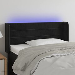 vidaXL LED-voodipeats, must, 93x16x78/88 cm, samet цена и информация | Кровати | kaup24.ee
