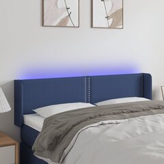 vidaXL LED-voodipeats, sinine, 147x16x78/88 cm, kangas hind ja info | Voodid | kaup24.ee