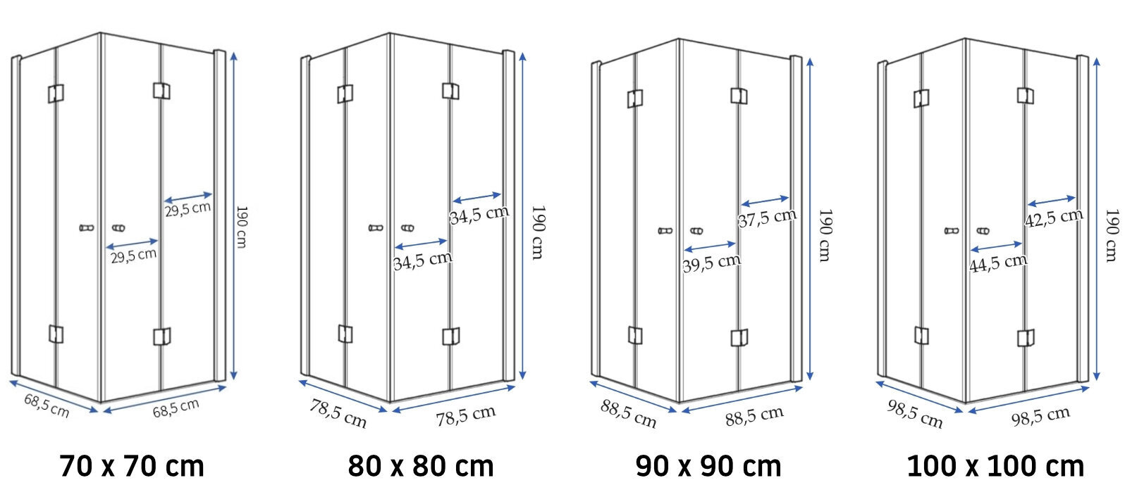 Dušikabiin REA Fold, 90x90 цена и информация | Dušikabiinid | kaup24.ee