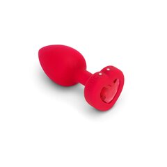 ⁣B-Vibe - Vibrating Heart Plug M/L Red цена и информация | Анальные игрушки | kaup24.ee