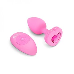 B-Vibe - Vibrating Heart Plug S/M Pink цена и информация | Анальные игрушки | kaup24.ee