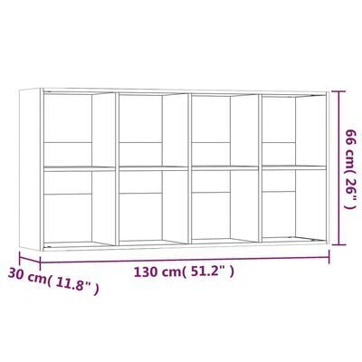 vidaXL raamaturiiul, suitsutatud tamm, 66 x 30 x 130 cm hind ja info | Riiulid | kaup24.ee