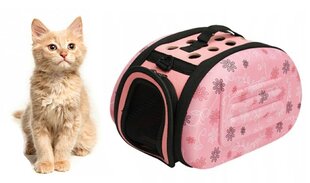 Сумка для перевозки животных, розовая цена и информация | Переноски, сумки | kaup24.ee