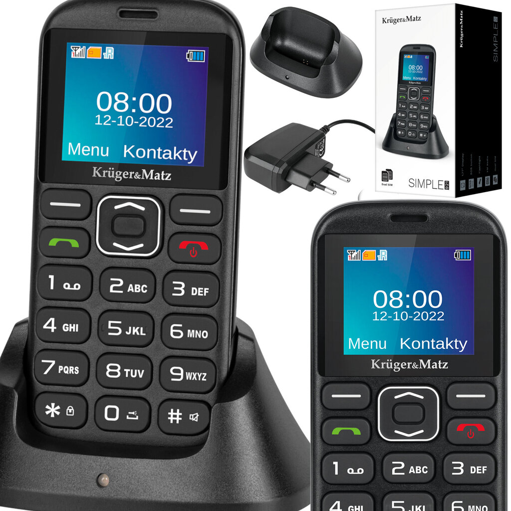 Kruger&Matz Simple 921 GSM telefon pensionäridele цена и информация | Telefonid | kaup24.ee
