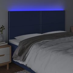 vidaXL LED-voodipeats, sinine, 180x5x118/128 cm, kangas цена и информация | Кровати | kaup24.ee