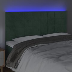 vidaXL LED-voodipeats, tumeroheline, 200x5x118/128 cm, samet hind ja info | Voodid | kaup24.ee