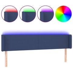 vidaXL LED-voodipeats, sinine, 183x16x78/88 cm, kangas цена и информация | Кровати | kaup24.ee