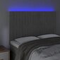 vidaXL LED-voodipeats, helehall, 144x5x118/128 cm, samet цена и информация | Voodid | kaup24.ee