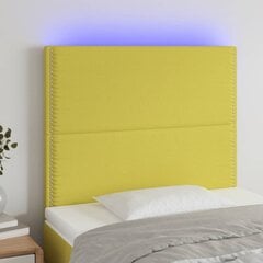 vidaXL LED-voodipeats, roheline, 80x5x118/128 cm, kangas hind ja info | Voodid | kaup24.ee