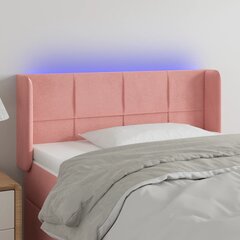vidaXL LED-voodipeats, roosa, 103x16x78/88 cm, samet hind ja info | Voodid | kaup24.ee