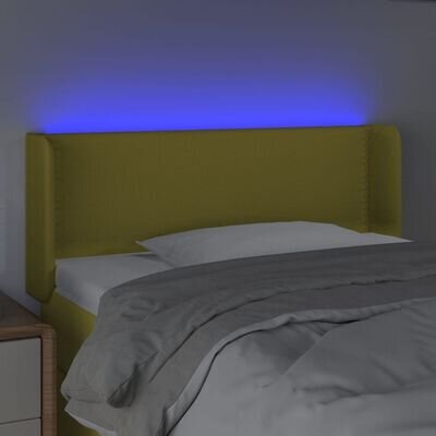 vidaXL LED-voodipeats, roheline, 93x16x78/88 cm, kangas hind ja info | Voodid | kaup24.ee