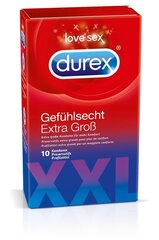 Durex презервативы Extra XXL, 10 шт. цена и информация | Презервативы | kaup24.ee