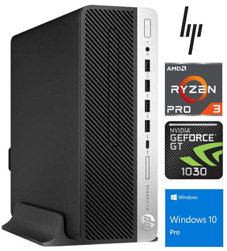 EliteDesk 705 G5 SFF Ryzen 3 Pro 3200G 8GB 1TB SSD GT 1030 2GB Windows 10 Professional hind ja info | Lauaarvutid | kaup24.ee