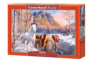 CASTORLAND Puzzle 500tk. Winter Melt – Hobused talvemaastikul hind ja info | Pusled | kaup24.ee