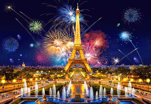 CASTORLAND Puzzle Glamour of the Night, Paris - Ilutulestik Eiffeli torni kohal, 1000 tk hind ja info | Pusled | kaup24.ee