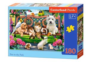 CASTORLAND Puzzle 180el. Pets in the Park - Zwierzęta w parku цена и информация | Пазлы | kaup24.ee