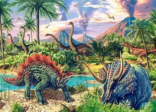 CASTORLAND Puzzle 120el. Dinosuar Volcanos - Dinozaury przy wulkanach цена и информация | Пазлы | kaup24.ee