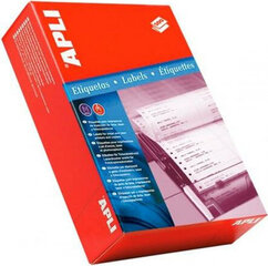 Apli Adhesives/Labels Apli 134,6 x 99,4 mm Dot Matrix Printer 1500 Sheets White hind ja info | Kirjatarbed | kaup24.ee