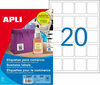 Apli Adhesives/Labels Apli 45 x 45 mm A4 20 Sheets hind ja info | Kirjatarbed | kaup24.ee