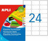 Apli Adhesives/Labels Apli 64 x 33,9 mm Orange A4 20 Sheets hind ja info | Kirjatarbed | kaup24.ee