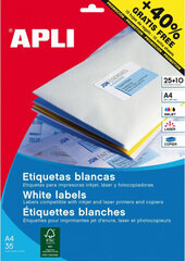 Apli Adhesives/Labels Apli White A4 Ø 40 mm 25 Sheets цена и информация | Канцелярские товары | kaup24.ee