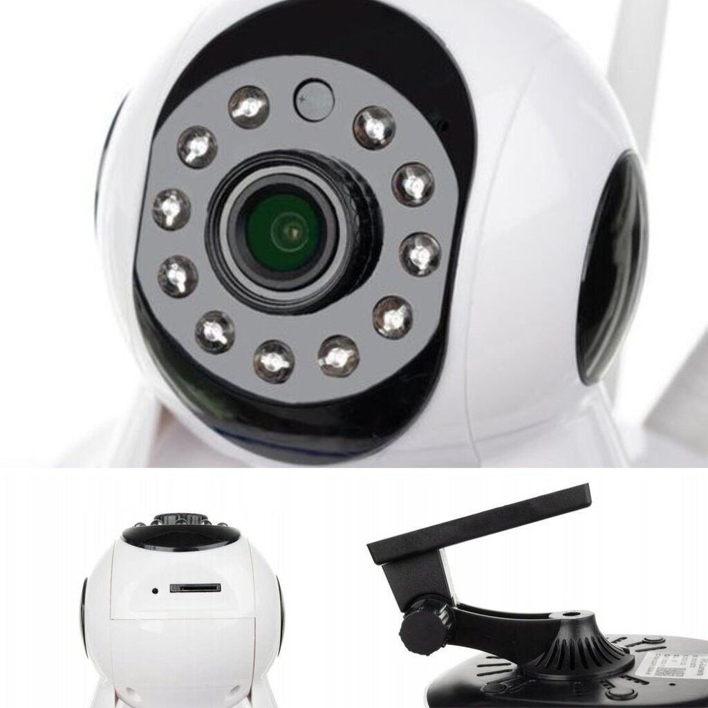 Juhtmeta pöörlev kaamera öörežiimi 360° WiFi 5 antenniga цена и информация | Beebimonitorid | kaup24.ee