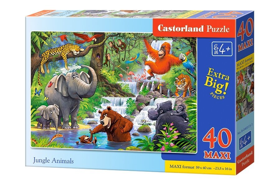 CASTORLAND Puzzle Maxi Jungle Animals, 40 tk hind ja info | Pusled | kaup24.ee