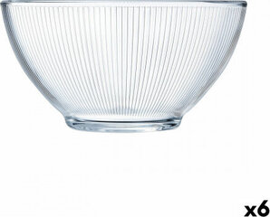 Luminarc Bowl Luminarc Stripy Breakfast Transparent Glass (500 ml) (6 Units) hind ja info | Lauanõud ja kööginõud | kaup24.ee