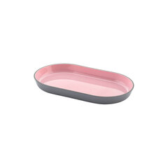 Bigbuy Home Tray Melamin Pink/Grey Oval (28 x 16 x 2,5 cm) hind ja info | Lauanõud ja kööginõud | kaup24.ee