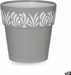 Stefanplast Self-watering flowerpot Gaia Grey White Plastic (15 x 15 x 15 cm) (12 Units) hind ja info | Dekoratiivsed lillepotid | kaup24.ee