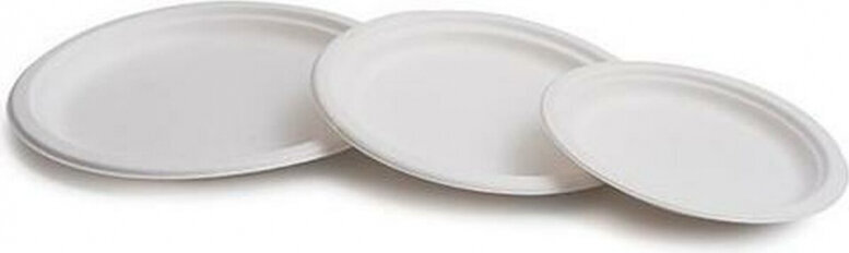 Bigbuy Party Plate set ø 22,5 cm White 50 Units цена и информация | Lauanõud ja kööginõud | kaup24.ee