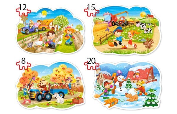 CASTORLAND Puzzle 4w1 Four Seasons цена и информация | Pusled | kaup24.ee