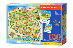 CASTORLAND Puzzle hariv Poola kaart hind ja info | Pusled | kaup24.ee