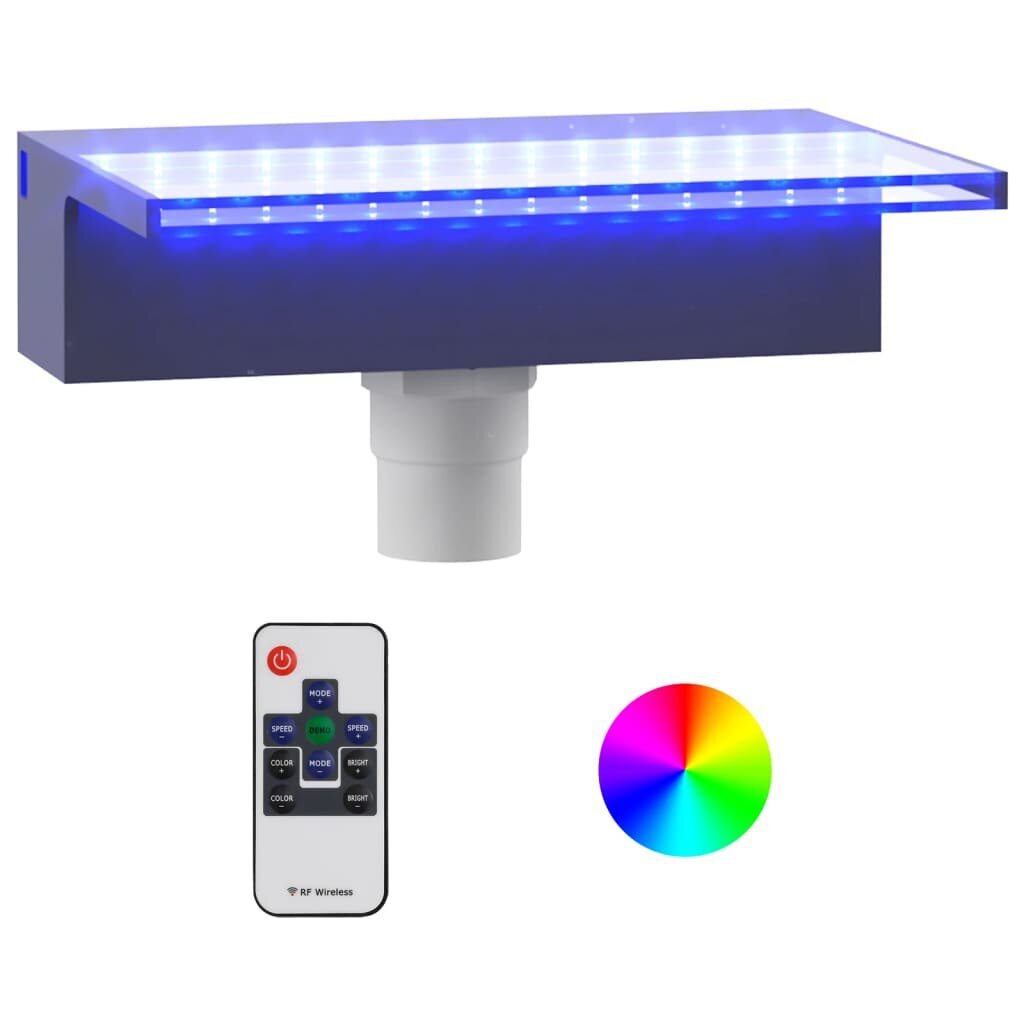 vidaXL purskkaevu kosk RGB LED-tuledega, akrüül, 30 cm цена и информация | Dekoratsioonid | kaup24.ee