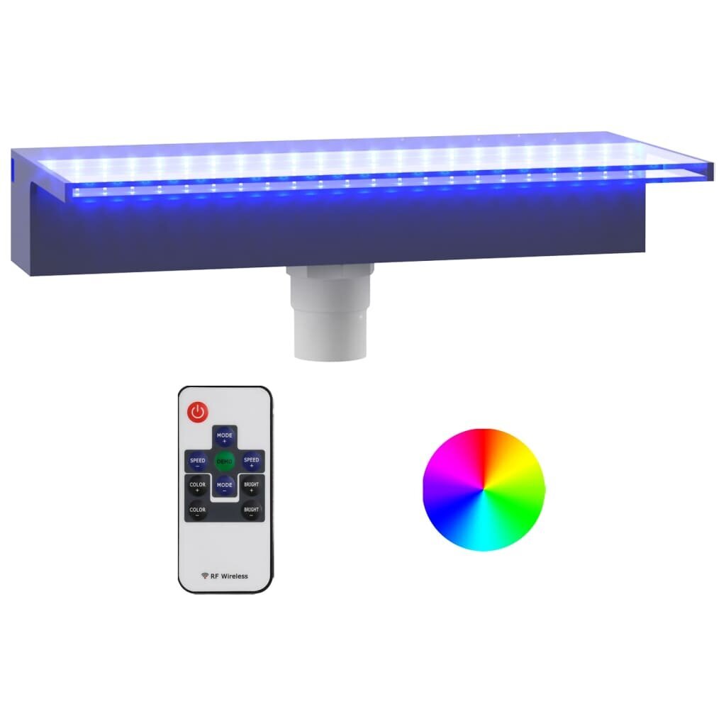 vidaXL purskkaevu kosk RGB LED-tuledega, akrüül, 45 cm цена и информация | Dekoratsioonid | kaup24.ee