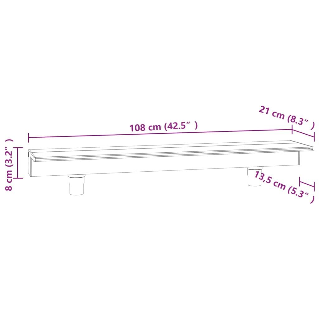 vidaXL purskkaevu kosk RGB LED-tuledega, akrüül, 108 cm hind ja info | Dekoratsioonid | kaup24.ee