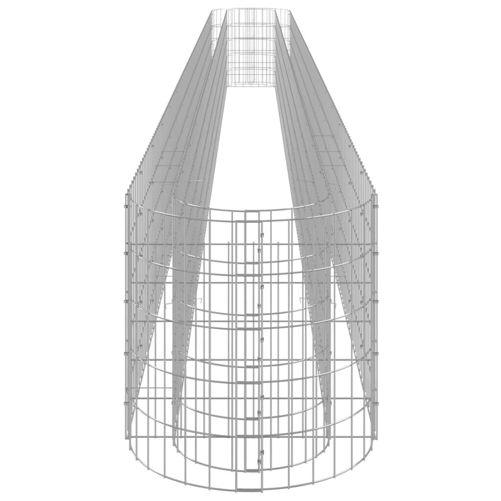 vidaXL gabioon taimelava, tsingitud raud, 610 x 50 x 50 cm hind ja info | Istutus- ja turbapotid | kaup24.ee