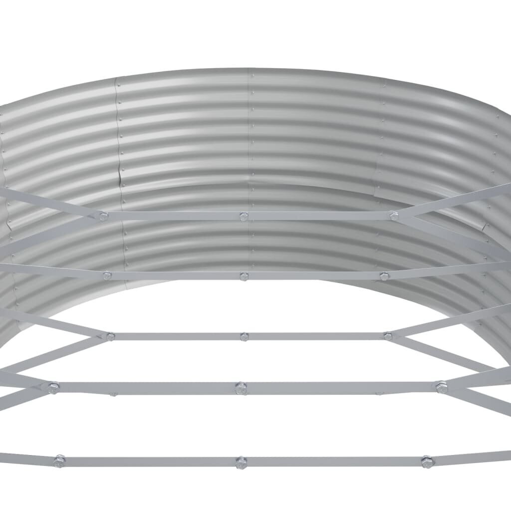 vidaXL aia taimekast, pulbervärvitud teras, 544x100x36 cm, roheline hind ja info | Dekoratiivsed lillepotid | kaup24.ee