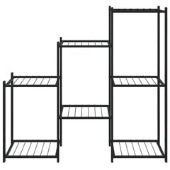 vidaXL lillealus, 83 x 25 x 80 cm, must, raud hind ja info | Vaasid, alused, redelid lilledele | kaup24.ee