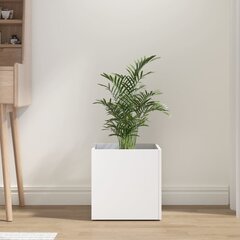 vidaXL taimekast, valge, 40 x 40 x 40 cm, tehispuit hind ja info | Dekoratiivsed lillepotid | kaup24.ee