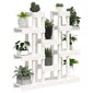 vidaXL taimealus, valge, 104,5 x 25 x 109,5 cm, männipuit hind ja info | Vaasid, alused, redelid lilledele | kaup24.ee